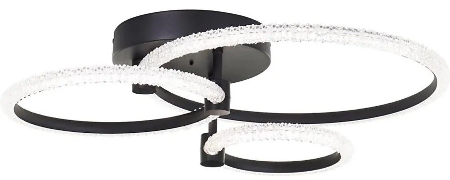 Brilliant - LED Ściemnialna lampa sufitowa AYDIN LED/34W/230V czarna + pilot