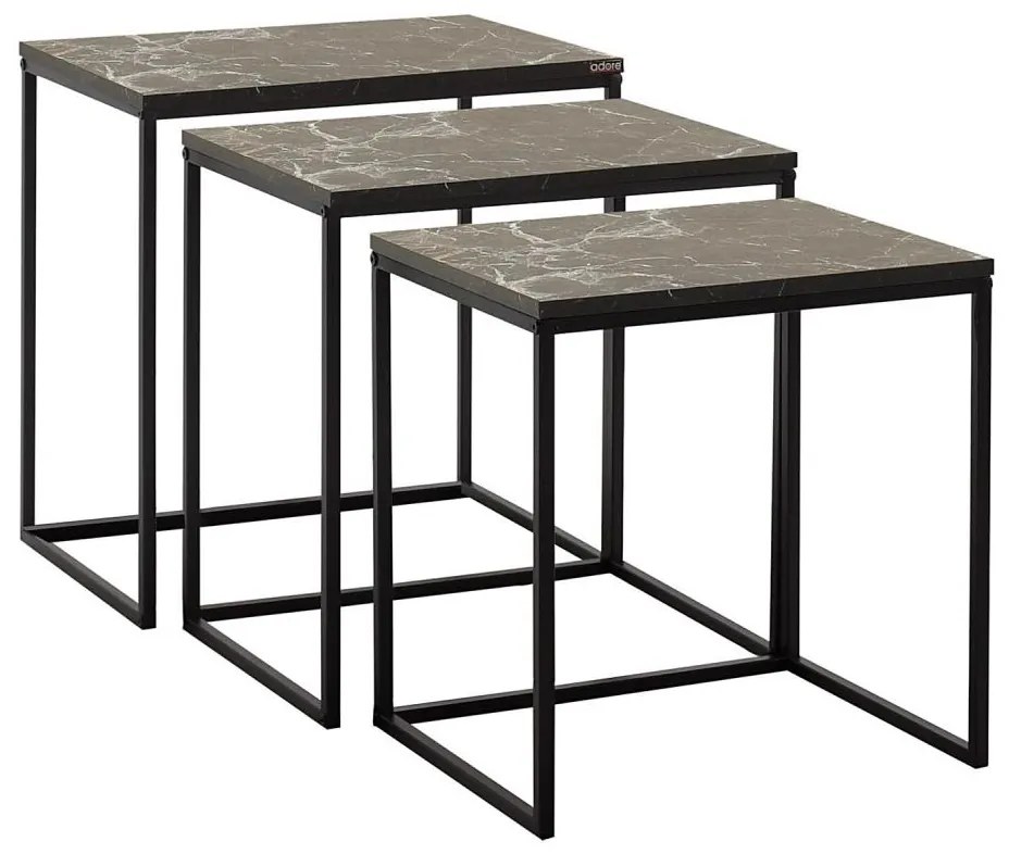 ZESTAW 3x Czarny stolik konferencyjny