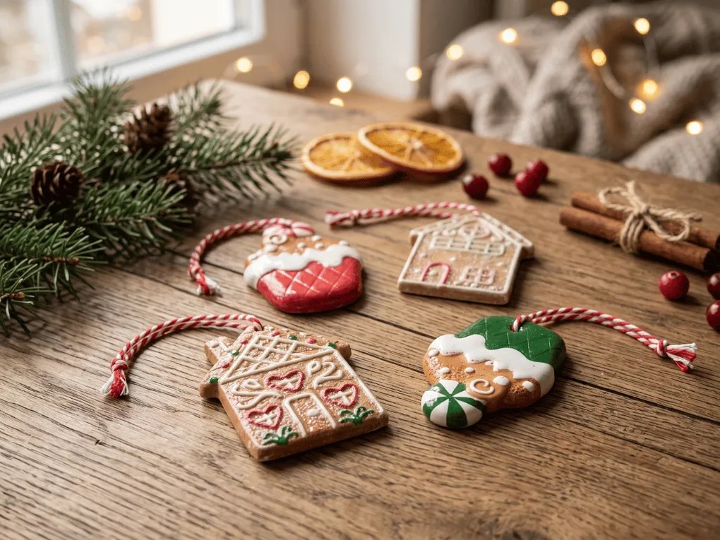 Zestaw 4 szt. ozdób świątecznych WINTER SWEETS 6 cm