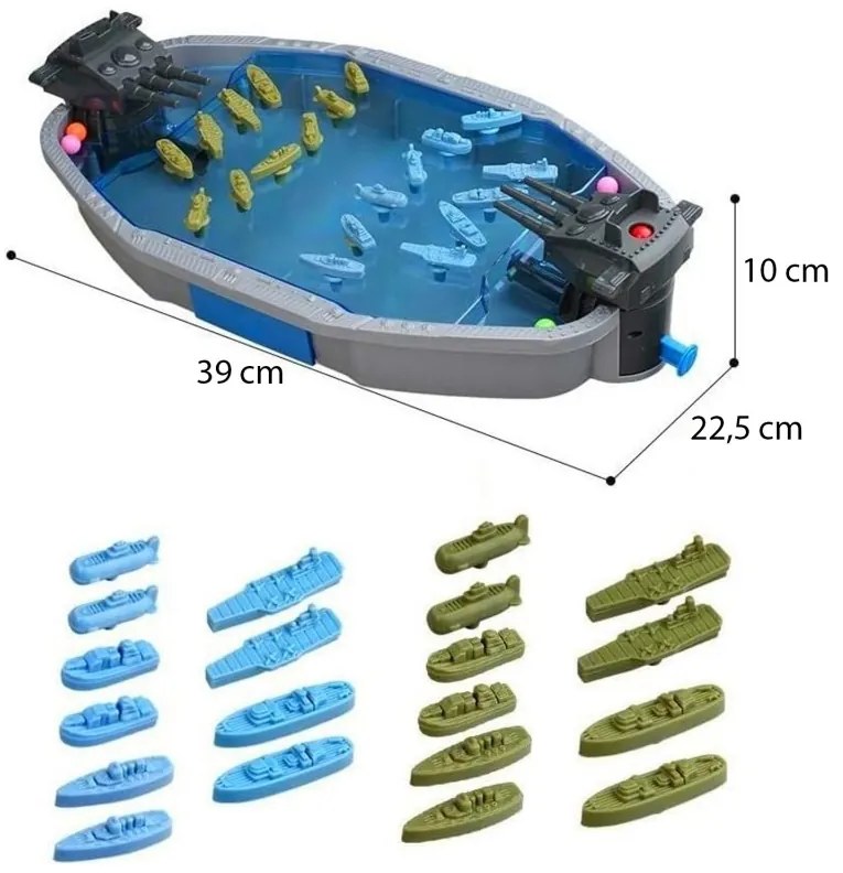 Woopie gra zręcznościowa "bitwa morska" statki 3d wyrzutnia kulek