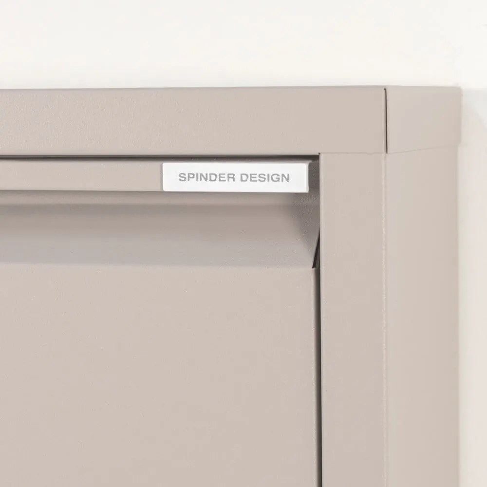 Szarobrązowa metalowa uchylna szafka na buty 75x77,5x22,5 cm Billy – Spinder Design