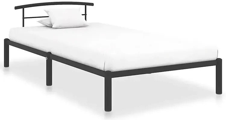 Czarne metalowe łóżko pojedyncze 90 x 200 cm S8-T46