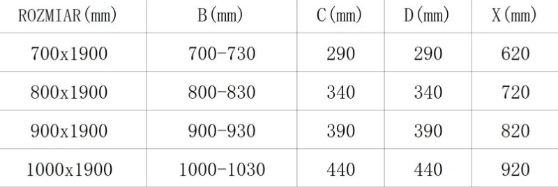Mexen Texas drzwi prysznicowe uchylne 100 cm, transparent, chrom - 880-100-000-01-00
