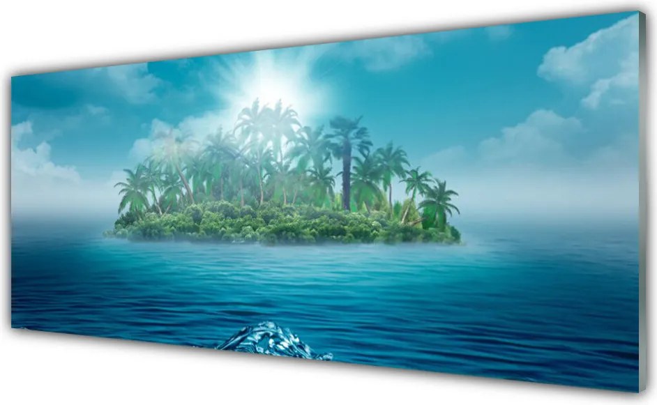 Panel Szklany Rajska Wyspa na Oceanie