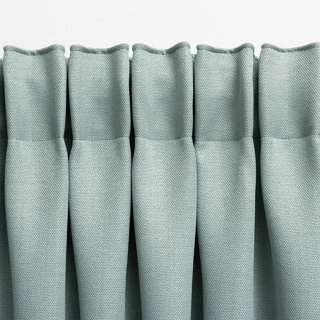 Zasłona zaciemniająca na taśmie marszczącej blackout strukturalny miętowy 140 x 280 cm 1 szt.