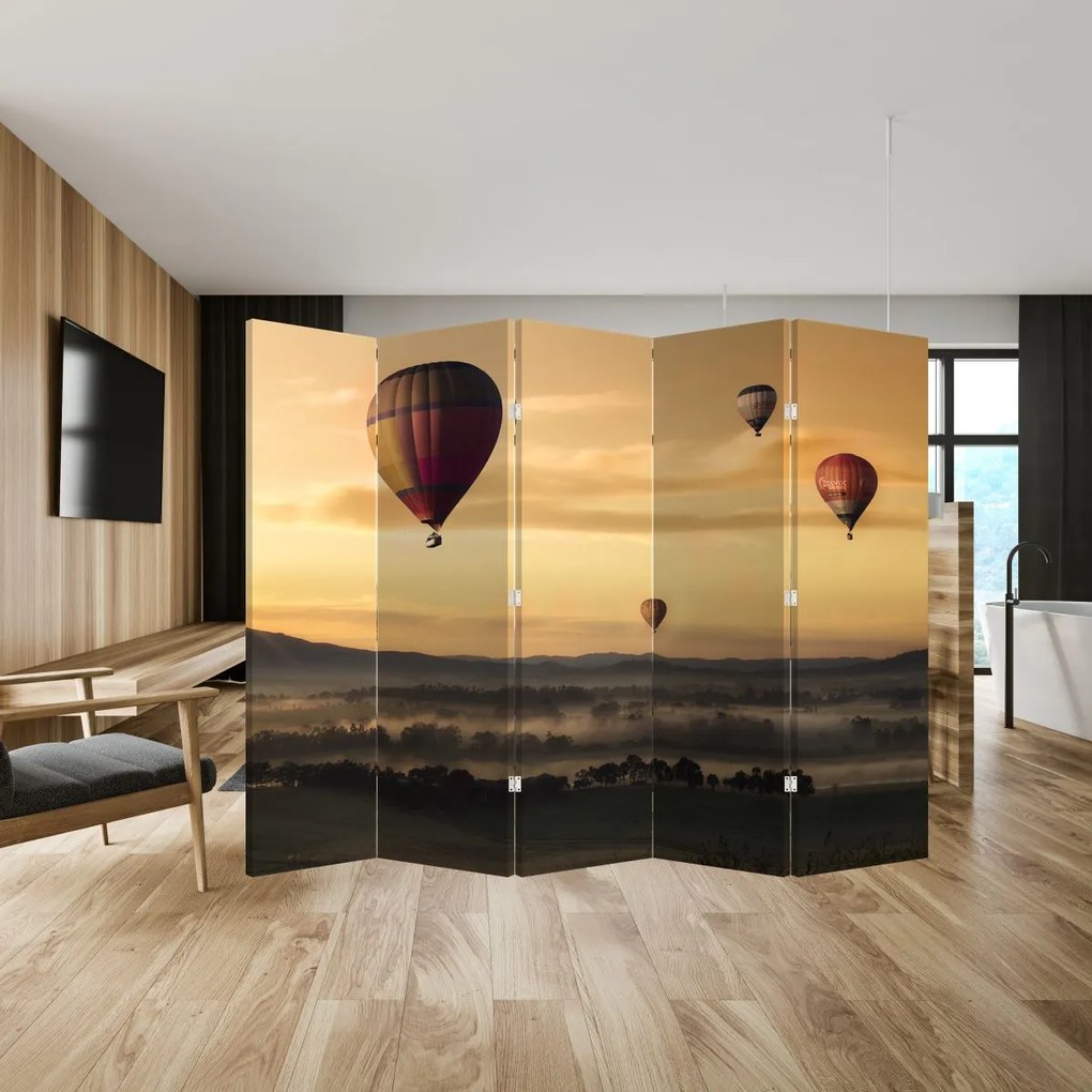 Parawan - Latające balony (210x170 cm)