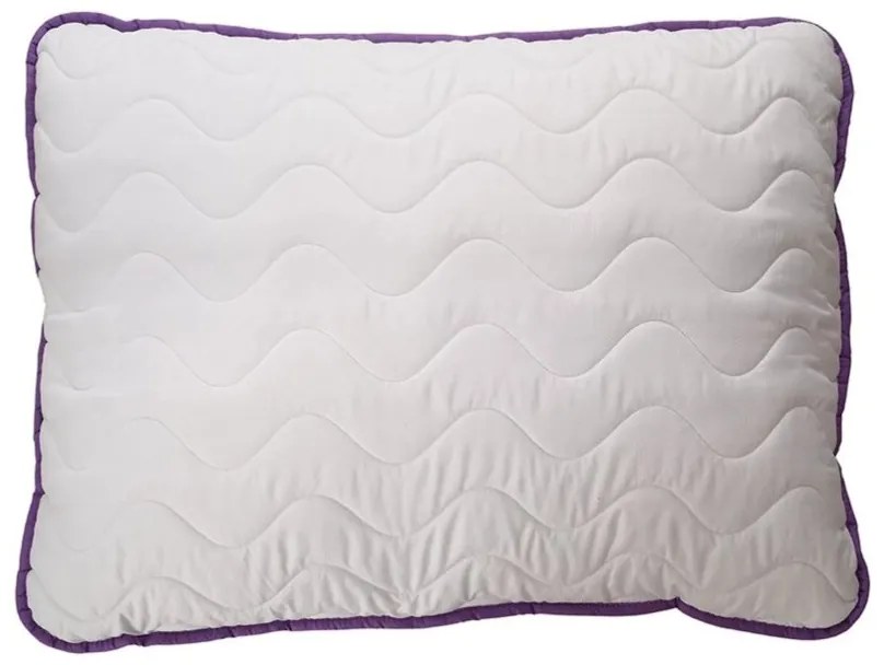 Całoroczna kołdra pikowana 140x200 cm z poduszką STELLA LAVENDER 70x90 cm, biała