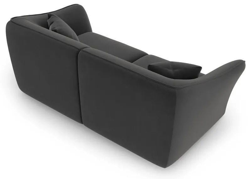 Ciemnoszara aksamitna sofa 206 cm Tokyo – Cosmopolitan Design
