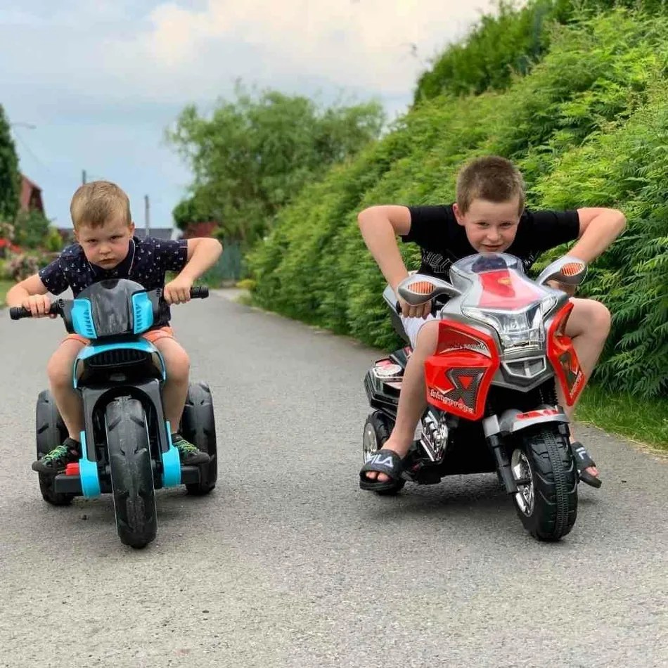 Baby Mix Elektryczny motocykl dla dzieci Policeniebieski, 100 x 50 x 61 cm