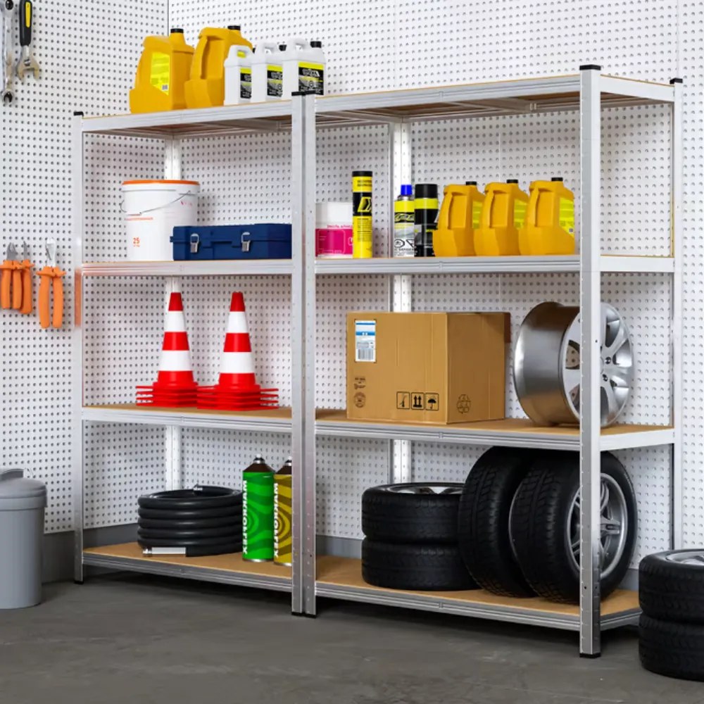 Regał o dużej nośności HEAVY, max. 700 kg, 90x40x160cm, srebrny Monzana