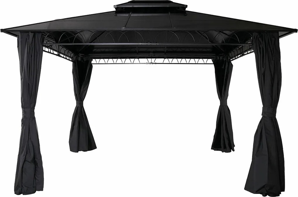 Pergola z twardym dachem MCW-M81,  szary