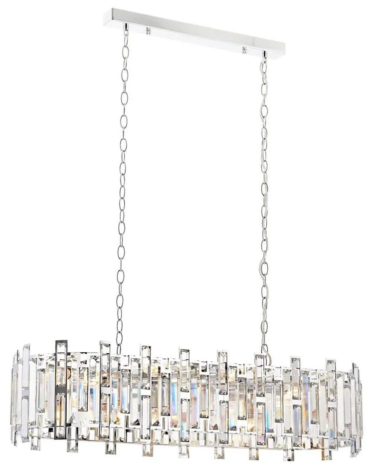 Żyrandol na łańcuchu CRYSTALLINE 13xE14/40W/230V błyszczący chrom