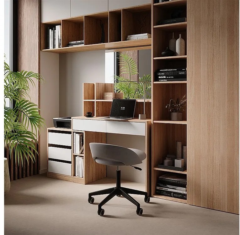 Biurko biały/sonoma 139.8x40x115 anja