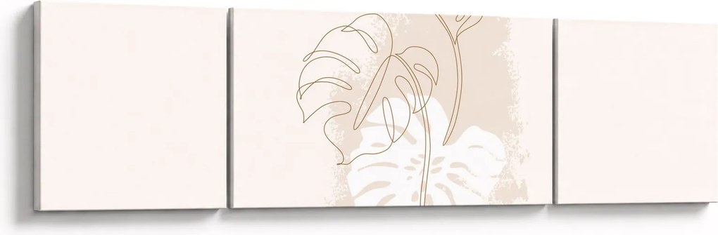 Obraz - Line art monstera N⁰1 (170x50 cm)
