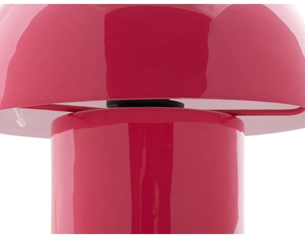 Różowa lampa stołowa z metalowym kloszem (wysokość 20 cm) Fat Mushroom – Leitmotiv