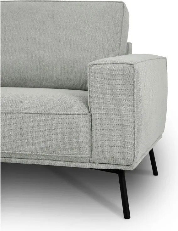 Jasnoszary narożnik z tkaniny szenilowej (lewostronny/w kształcie litery L) Amsterdam – Scandic