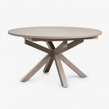 Rozkładany Stół Jadalniany 145-200x145 Cm Z Aluminium Barces Moka Brown - Sklum