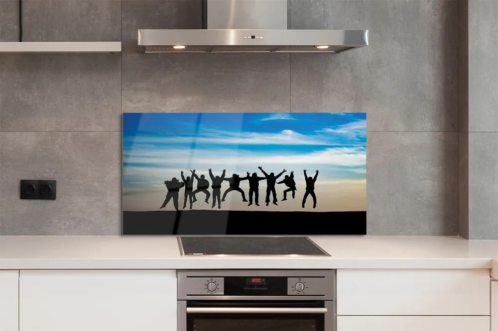 Panel nad Blat Kuchenny Ludzie na tle Nieba i Chmur