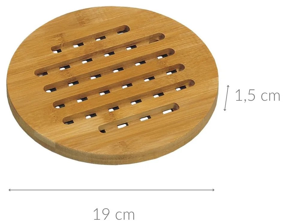 Podstawka pod gorące naczynia, 19 cm, bambus, KESPER