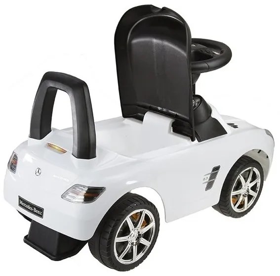 Jeździk mercedes-benz z kierownicą biały