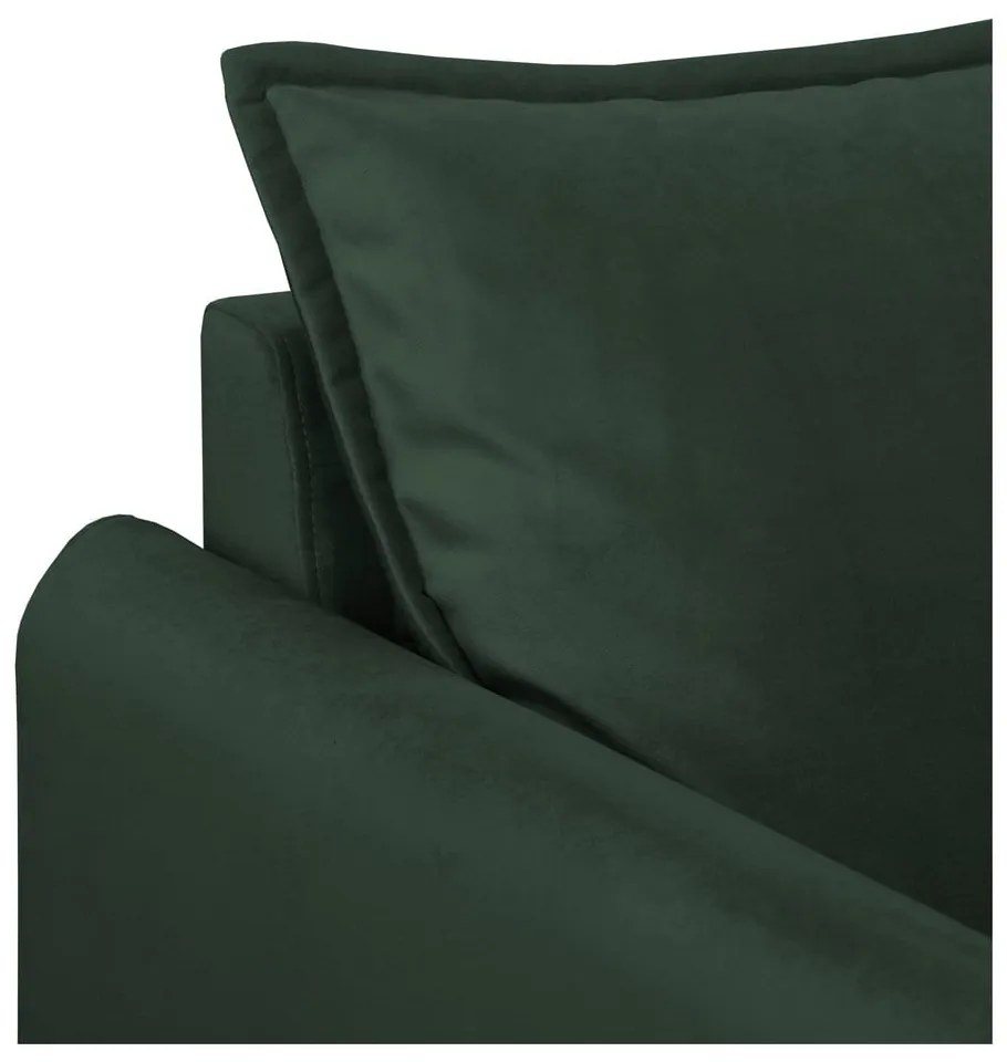 Ciemnozielona aksamitna sofa 138 cm Juli – Ropez