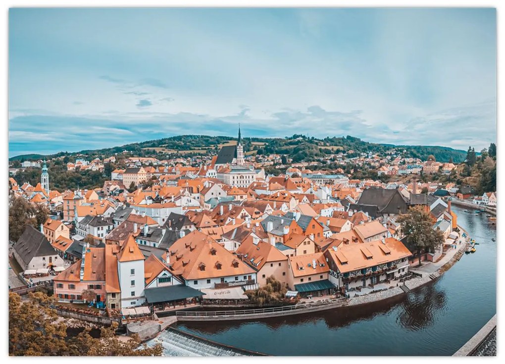 Obraz na szkle - Český Krumlov (70x50 cm)