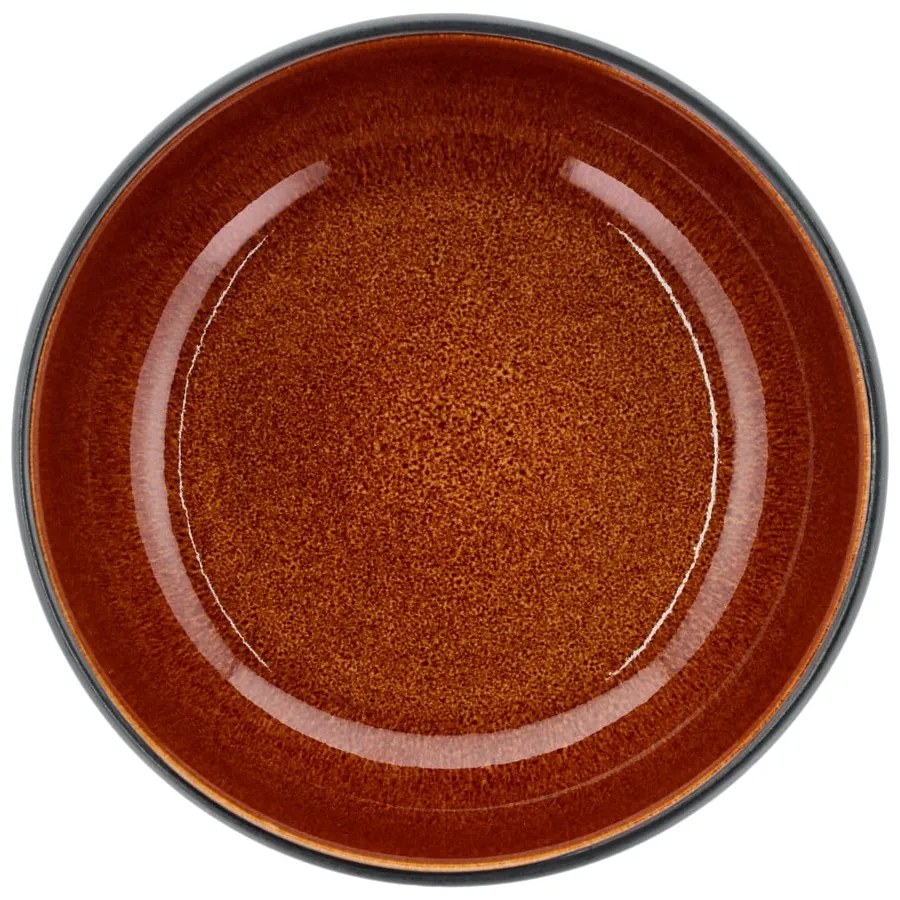 Czarno-pomarańczowa kamionkowa misa ø 18 cm – Bitz