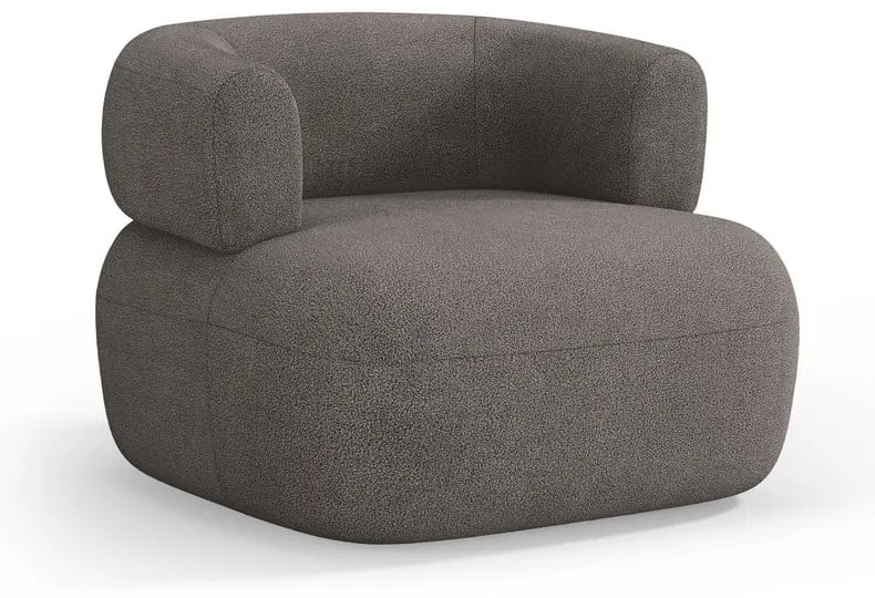 Szary fotel z materiału bouclé Jenny – Micadoni Home