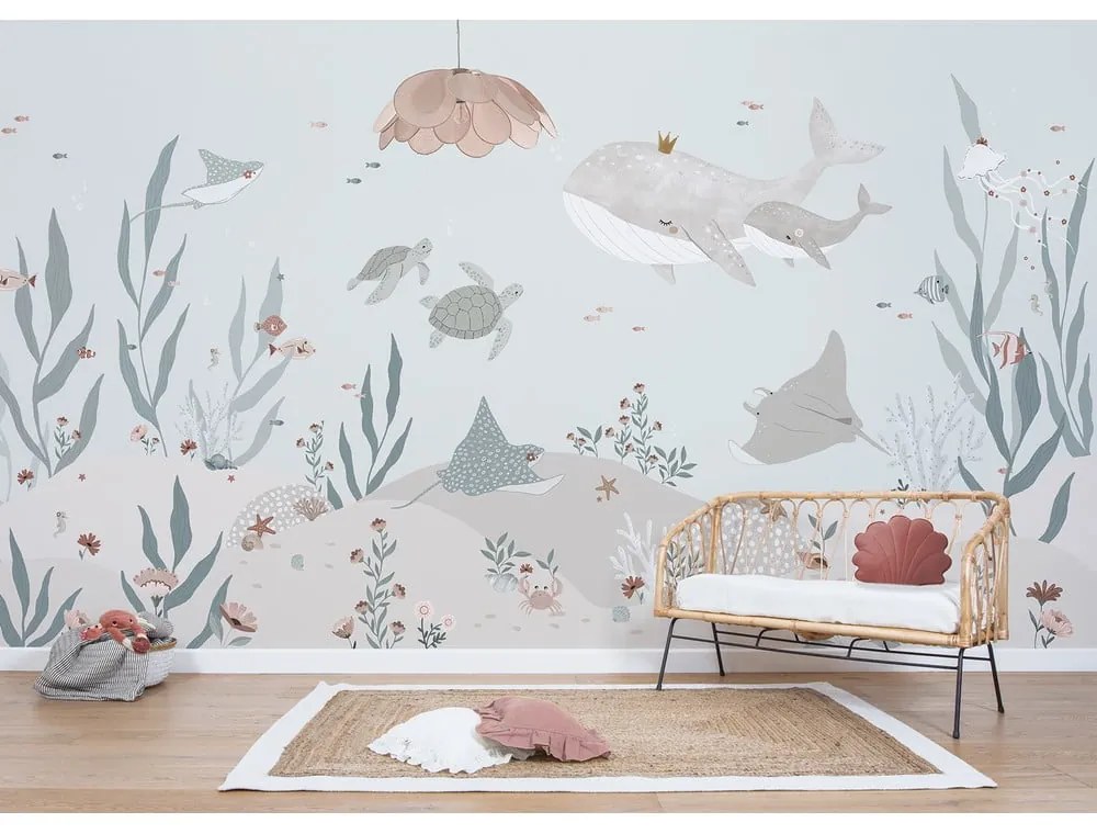 Tapeta dziecięca 400 cm x 248 cm Dreamy Seabed – Lilipinso