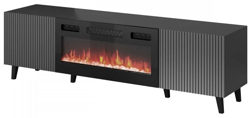 Szafka RTV Tilderi Grey 180 z kominkiem