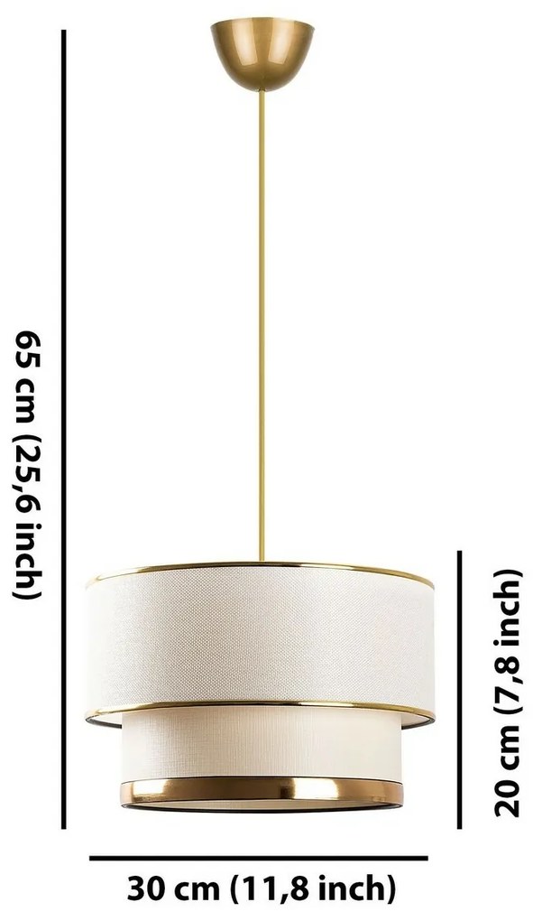 Lampa wisząca Cake - Cream, Gold