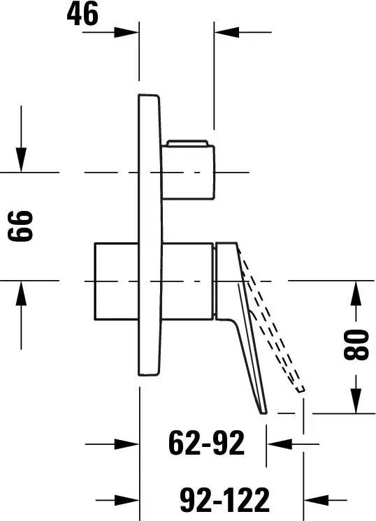 Duravit Wave jednouchwytowa bateria prysznicowa podtynkowa