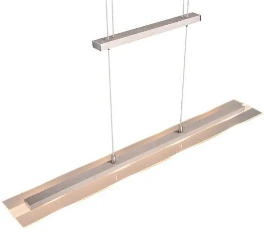 Szara lampa wisząca LED ze szklanym kloszem Milos – Reality