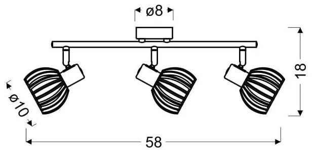 Biało-naturalna lampa sufitowa ø 10 cm Atarri – Candellux Lighting