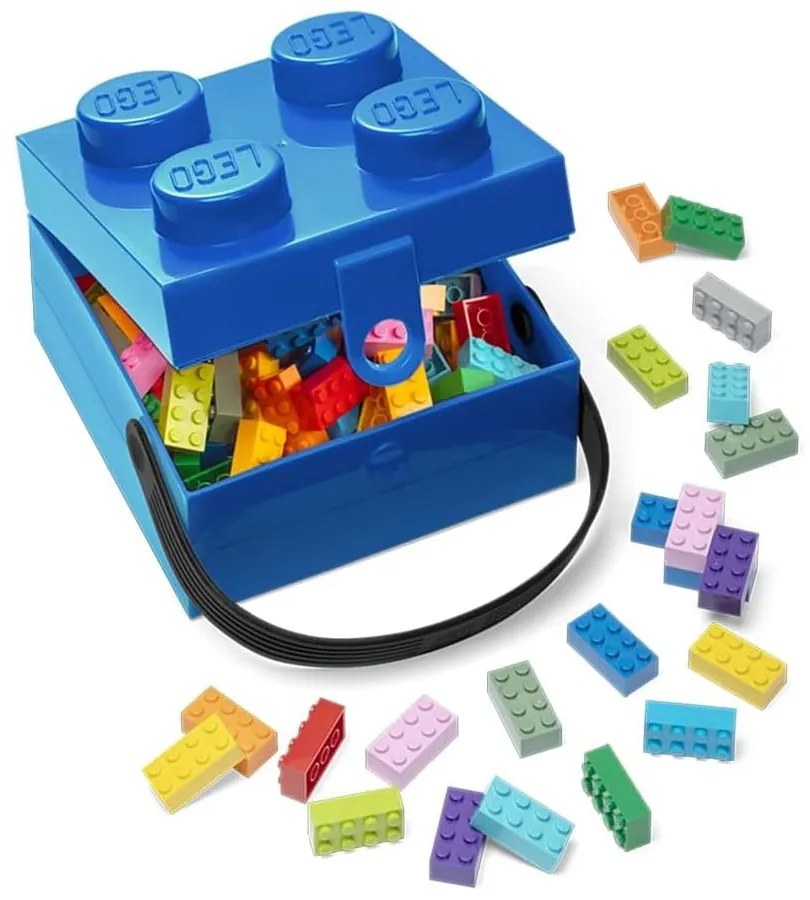 Niebieski pojemnik z uchwytem LEGO®