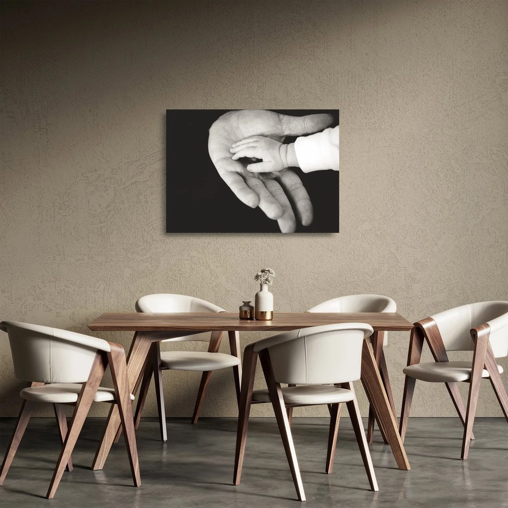 Obraz na szkle - dłoń (70x50 cm)