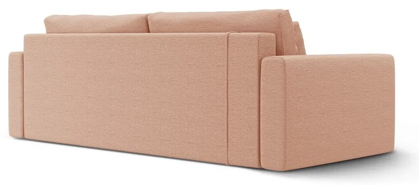 Różowa rozkładana sofa ze schowkiem 238 cm Belfast – Cosmopolitan Design
