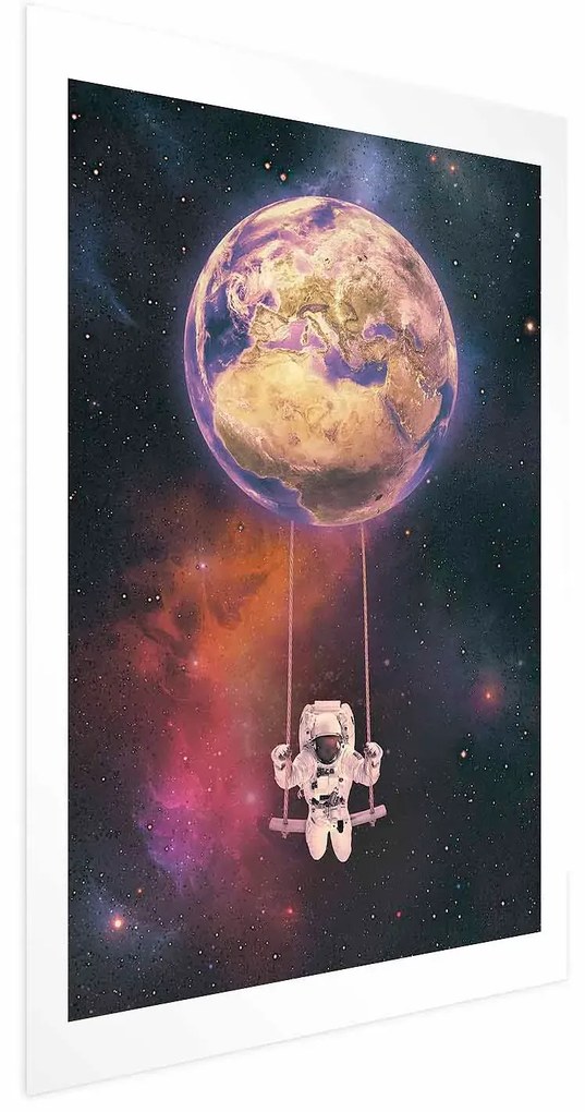 Plakat Kosmiczna huśtawka 40x60 cm bez ramy z marginesem ARTGEIST B