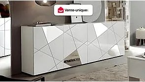 Komoda CANTIANO – 4-drzwiowy – kolor biały lakierowany