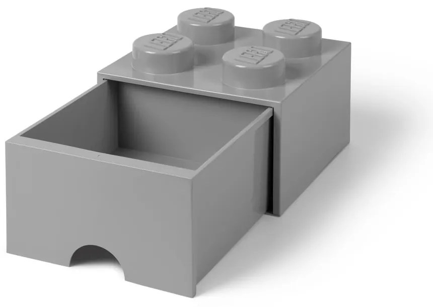 Szary kwadratowy pojemnik LEGO®
