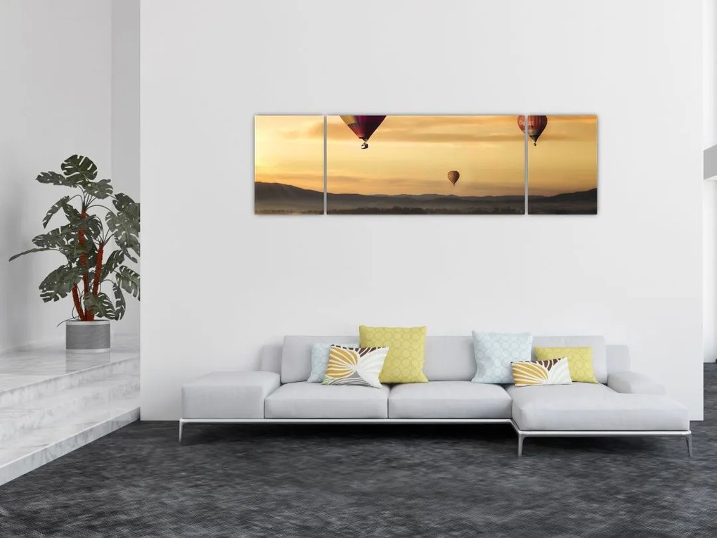 Obraz - latające balony (170x50 cm)