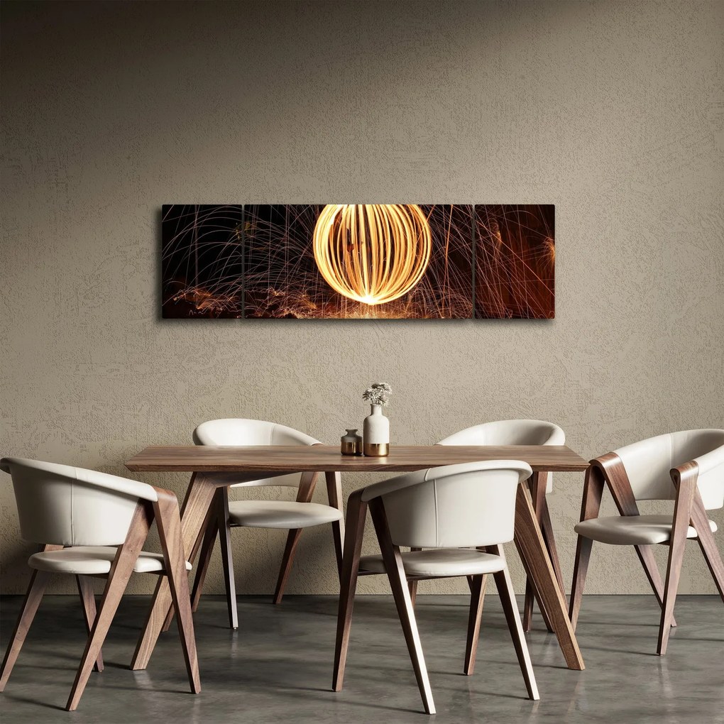Obraz - Malowanie światłem (170x50 cm)