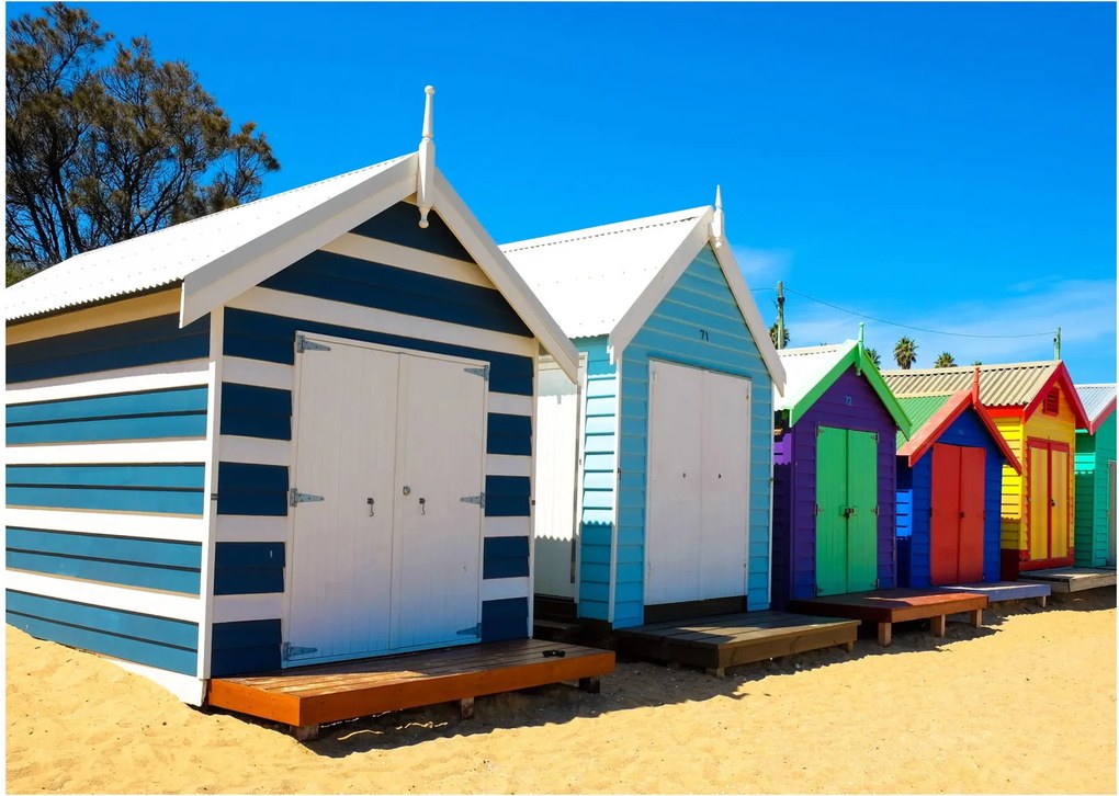 Obraz na szkle - Brighton Beach, Melbourne, Australia (70x50 cm)