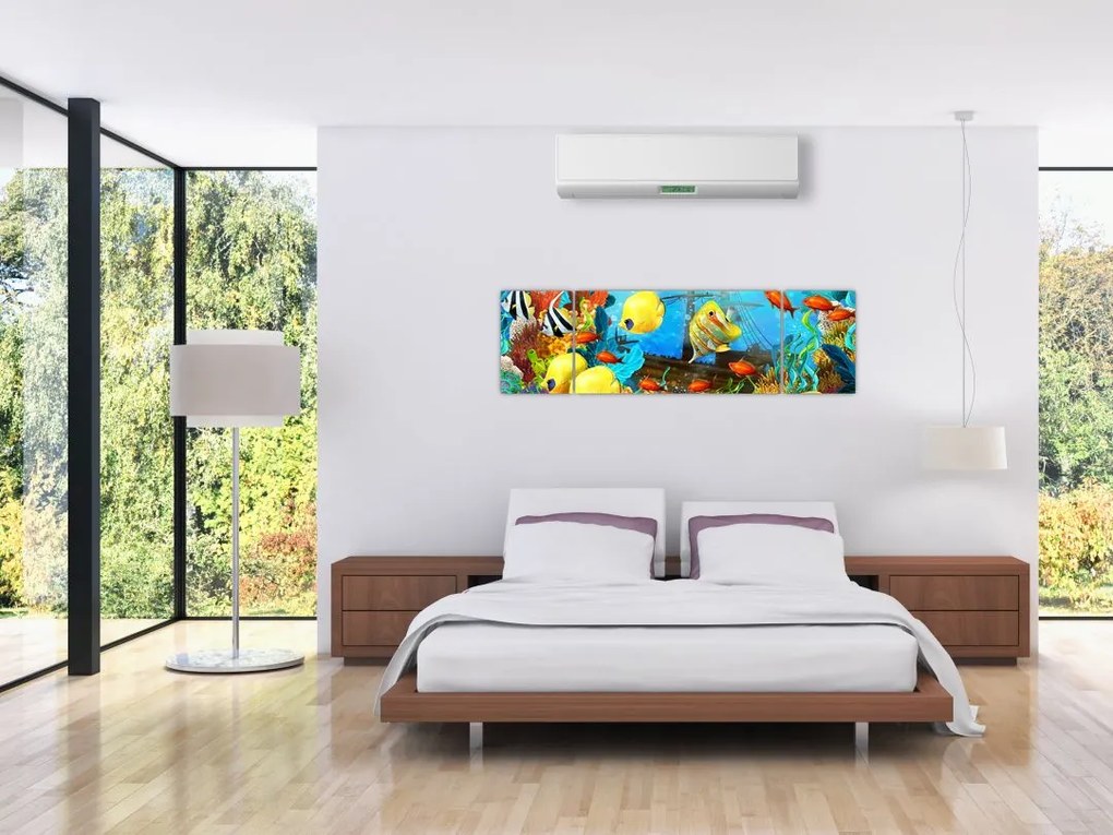 Obraz - Kolorowa rafa koralowa (170x50 cm)