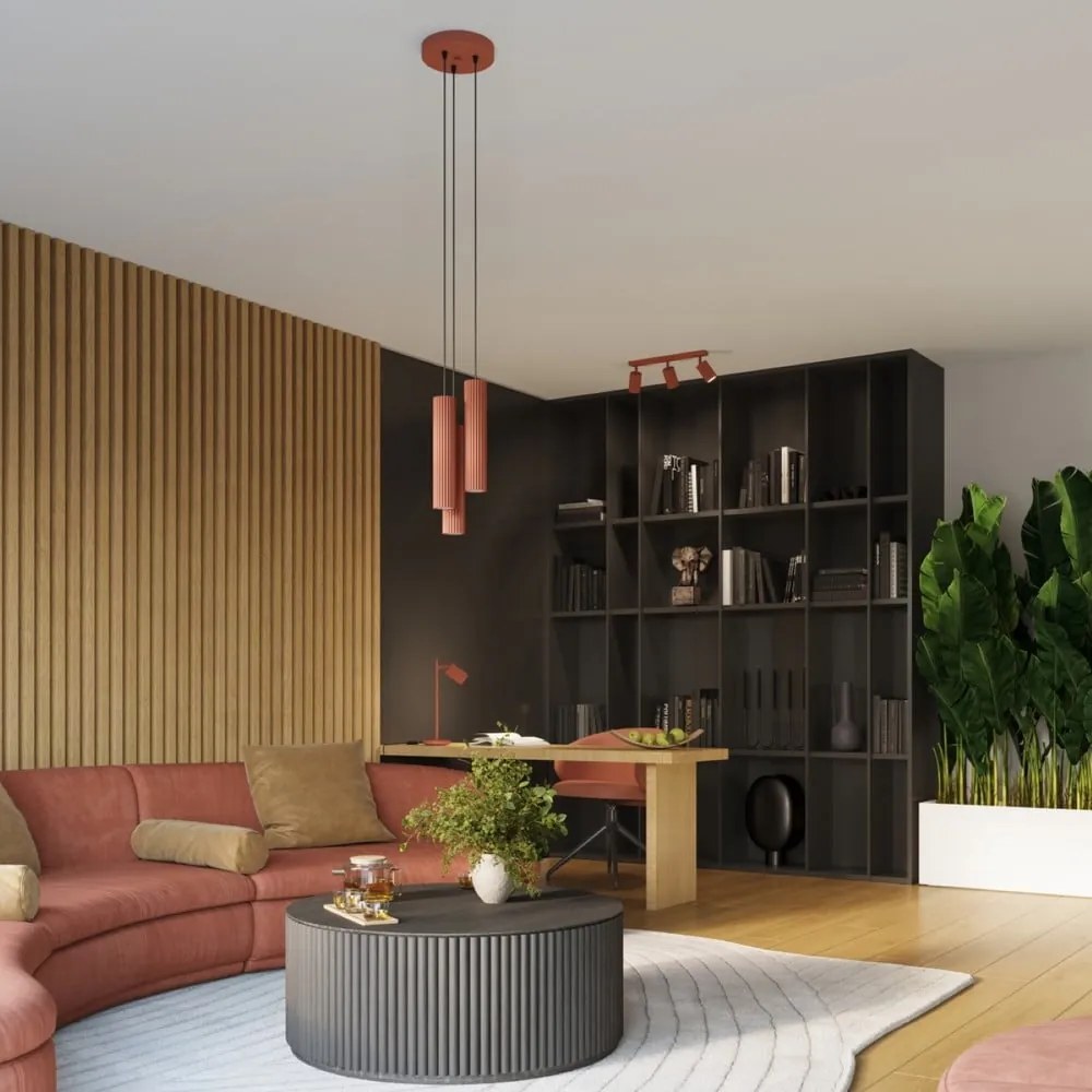 Ceglasta lampa wisząca ø 19,5 cm Gleam – Sollux