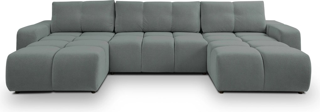 Masseno Narożnik DUCA z funkcją spania i pojemnikiem na pościel Narozniki U, Rozkładana sofa - Szary, CURIO 93