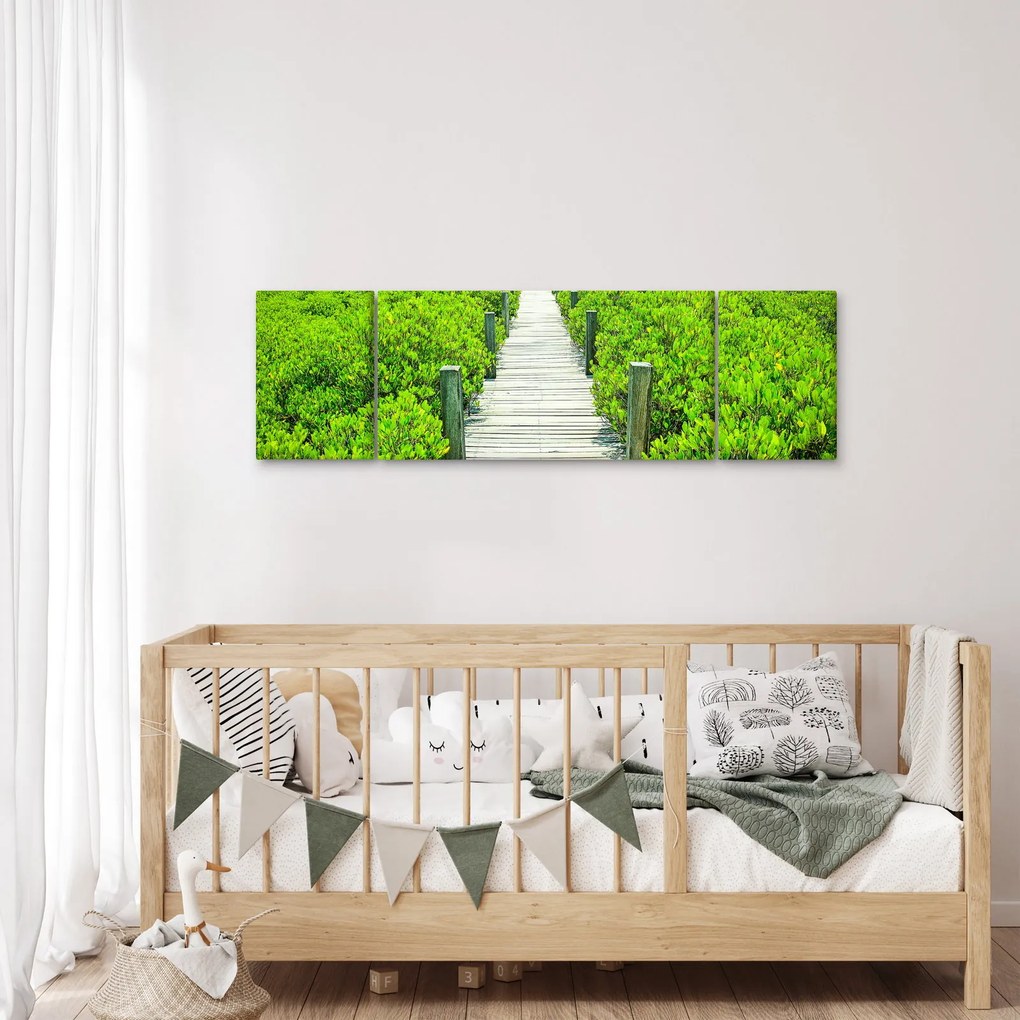 Obraz - drewniany chodnik (170x50 cm)