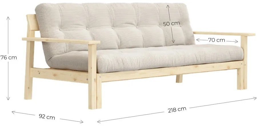 Sofa rozkładana Karup Design Unwind Beige