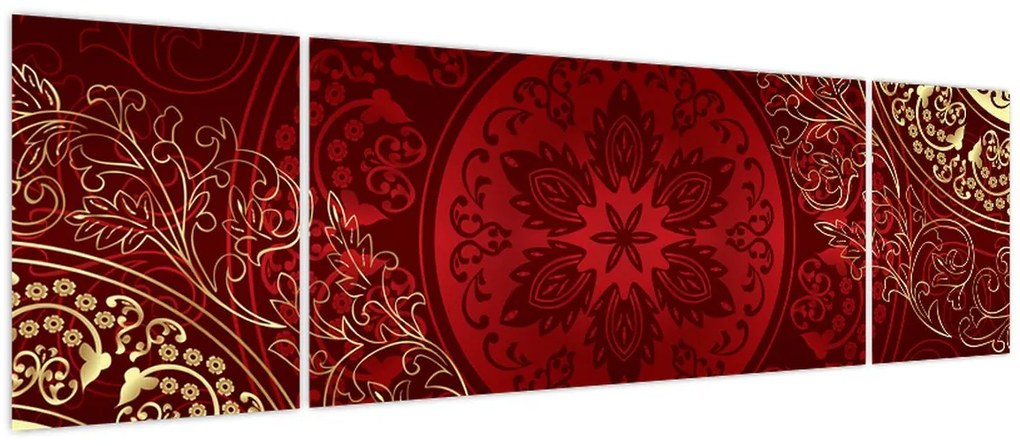 Obraz - Złote mandale (170x50 cm)
