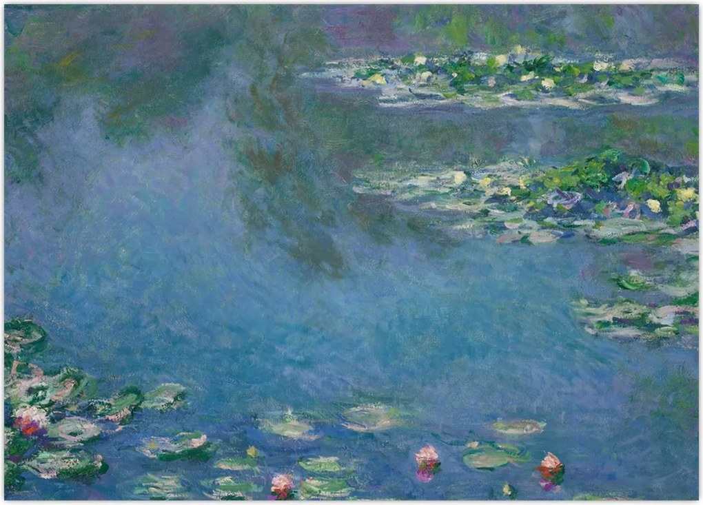 Obraz na szkle - Claude Monet, Water Lilies, reprodukcje (70x50 cm)
